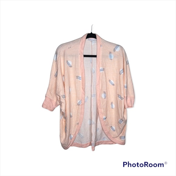 LuLaRoe Sweaters - LulaRoe Tracy Cocoon peach dolman sleeve open cardigan sweater sz s